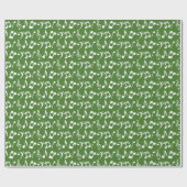 Weißes Musiknoten - Grünbuch Geschenkpapier (Flach)