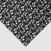 Weißes Musiknoten - Papiertücher Seidenpapier (Ausschnitt)