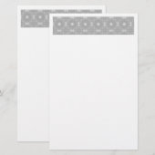 Weißes Muster Briefpapier (Vorne/Hinten)