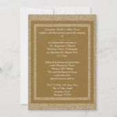 Weißes Muster Elegante Hochzeit Einladung (Vorderseite)