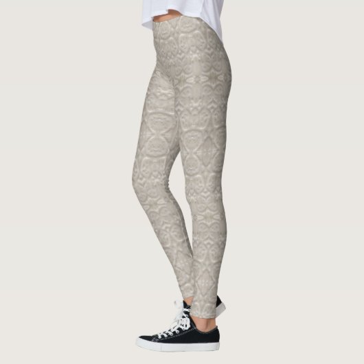 weißes Muster Leggings (Links)