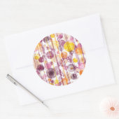 Weißes Muster Runder Aufkleber (Umschlag)