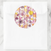 Weißes Muster Runder Aufkleber (Tasche)