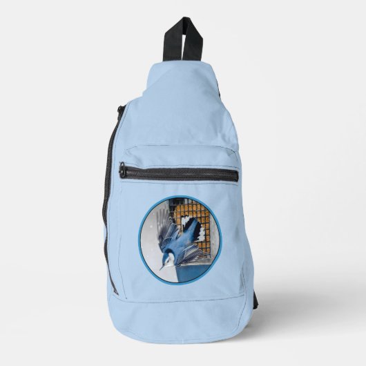 Weißes Nackthatch-Flying Original-Foto Crossbody Bag (Vorderseite)