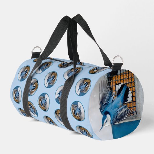 Weißes Nackthatch-Flying Original-Foto Duffle Bag (Linke Seite)