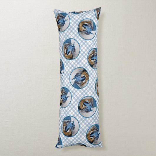 Weißes Nackthatch-Flying Original-Foto Seitenschläferkissen (Rückseite (Vertikal))