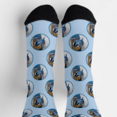Weißes Nackthatch-Flying Original-Foto Socken (Oben)