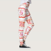 Weißes, nahtloses Muster "Ratti_Creative_Arts" Leggings (Rechts)