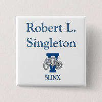 Weißes NamensAbzeichen-Button