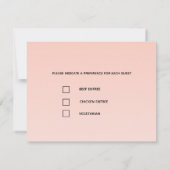 Weißes Narcissus auf Apricot Pink UAWG und Menü RSVP Karte (Rückseite)