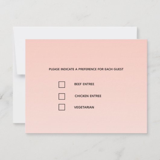 Weißes Narcissus auf Apricot Pink UAWG und Menü RSVP Karte (Rückseite)