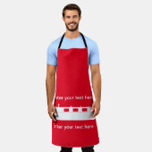 Weißes Narrowboat mit Text-All-Over-Print-Schürze Schürze (Getragen)