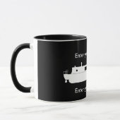 Weißes Narrowboat mit Text Tasse (Links)