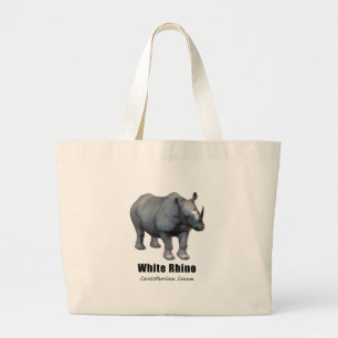 Weißes Nashorn Jumbo Stoffbeutel