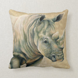 Weißes Nashorn Kissen