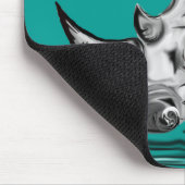weißes Nashorn Mousepad (Ecke)
