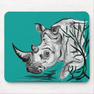weißes Nashorn Mousepad