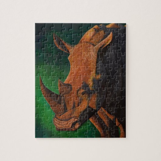 Weißes Nashorn-Puzzlespiel Puzzle (Vertikal)