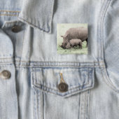 Weißes Nashorn u. Baby-Knopf Button (Beispiel)