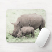 Weißes Nashorn u. Baby Mousepad (Mit Mouse)