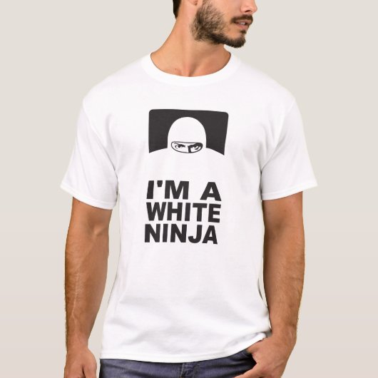 Weißes Ninja T-Shirt (Vorderseite)