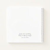 Weißes Notebook als Hochzeitsbuch Notizblock (Rückseite)