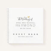 Weißes Notebook als Hochzeitsbuch Notizblock (Vorderseite)