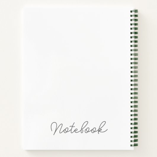 Weißes Notebook mit benutzerdefinierten Bleinamen Notizblock (Rückseite)