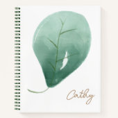 Weißes Notebook mit benutzerdefinierten Bleinamen Notizblock (Vorderseite)