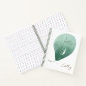 Weißes Notebook mit benutzerdefinierten Bleinamen Notizblock (Innenseite)