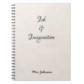 Weißes Notebook mit Tinte & Imaging Notizblock (Vorderseite)