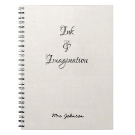 Weißes Notebook mit Tinte & Imaging Notizblock