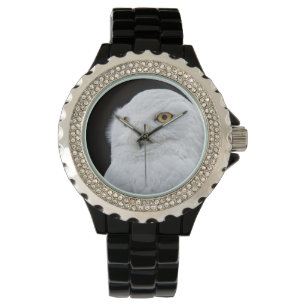 Weißes Ohr Armbanduhr