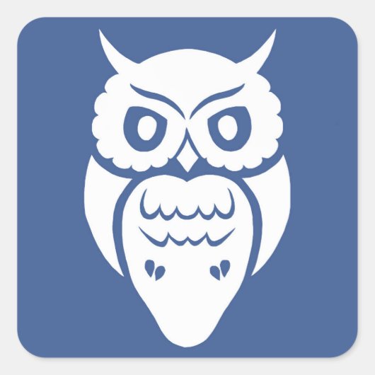 Weißes Ohr Quadratischer Aufkleber (Vorderseite)