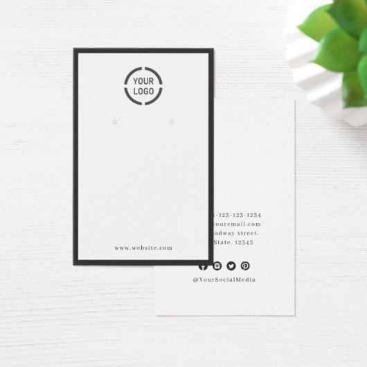 Weißes Ohrmarkenschild (Schreibtisch)