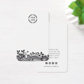 Weißes Ohrring-Logo auf Schwarz-Spitze (Schreibtisch)