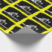 Weißes Öl-Pumpanlage-VerdoppelungSilhouette Geschenkpapier (Ecke)