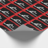 Weißes Öl-Pumpanlage-VerdoppelungSilhouette Geschenkpapier (Ecke)