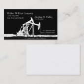 Weißes Öl-Pumpanlage-VerdoppelungSilhouette Visitenkarte (Vorne/Hinten)