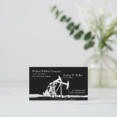 Weißes Öl-Pumpanlage-VerdoppelungSilhouette Visitenkarte (Stehend Vorderseite)