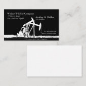 Weißes Öl-Pumpanlage-VerdoppelungSilhouette Visitenkarte (Vorne/Hinten)