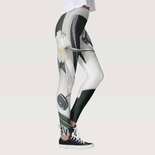 Weißes Oldsmobile-Design Leggings (Rechts)