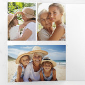 Weißes Orchid Lippengedicht Multi-Foto Dreifach-gefaltete Programmkarte (Innen Erste Seite)