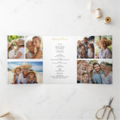 Weißes Orchid Lippengedicht Multi-Foto Dreifach-gefaltete Programmkarte (Innenseite)