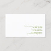 Weißes Orchid mit Reflektion über Wasser Visitenkarte (Rückseite)