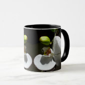 weißes orchides Foto, tropisches weißes blumengesc Tasse (VorderseiteRechts)