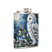 Weißes Owl am Zweig in der Mondlichtmalerei Flachmann (Rechts)