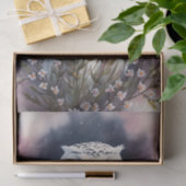 Weißes Owl-Blumenportrait Seidenpapier (Geschenk)