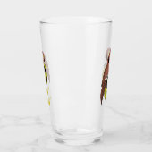 Weißes Owl Monogramm Glas (Links)
