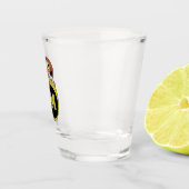 Weißes Owl Monogramm Schnapsglas (Rechts)